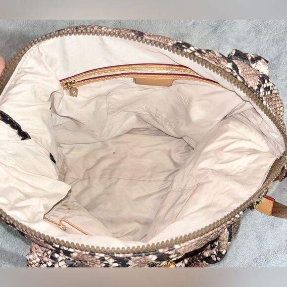 050-MZ Wallace Snakeskin Print Nylon Micro Sutton Tote - Picture 3 of 3